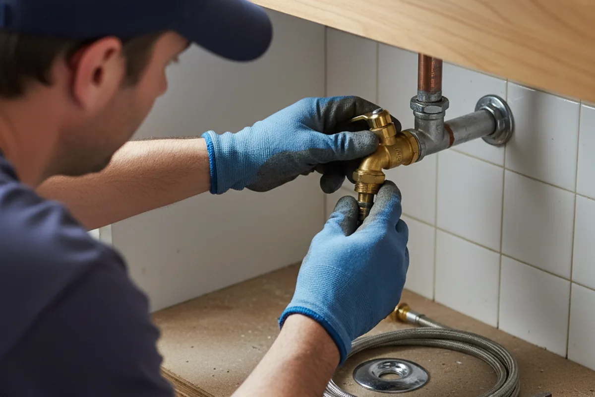 Shutoff valve and fitting work during Emergency Plumbing in Purcellville